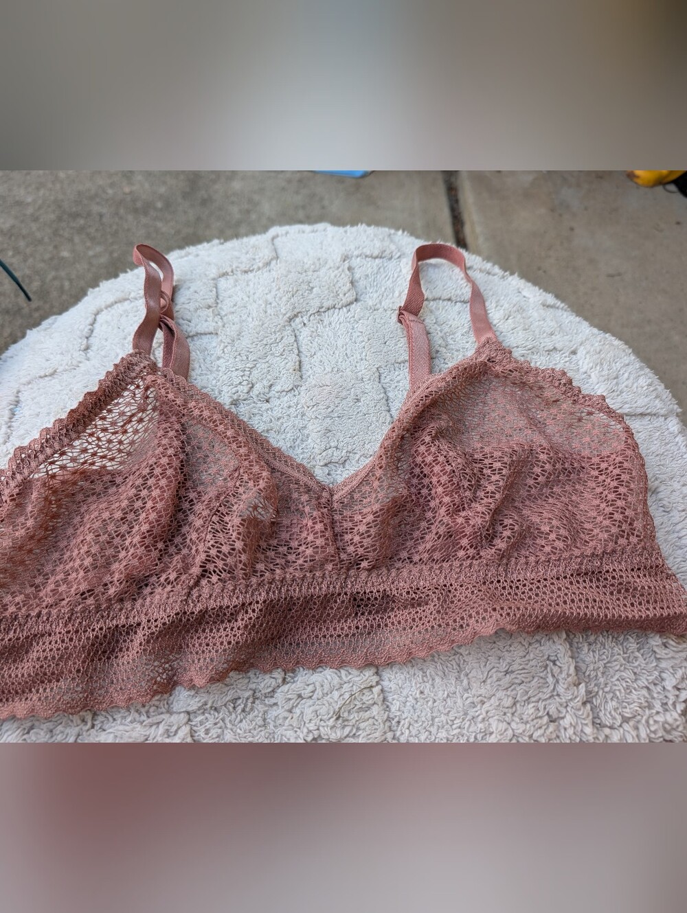 Harper Wilde Lace Bralette in Dusty Rose - Lightweight Comfort Size Large